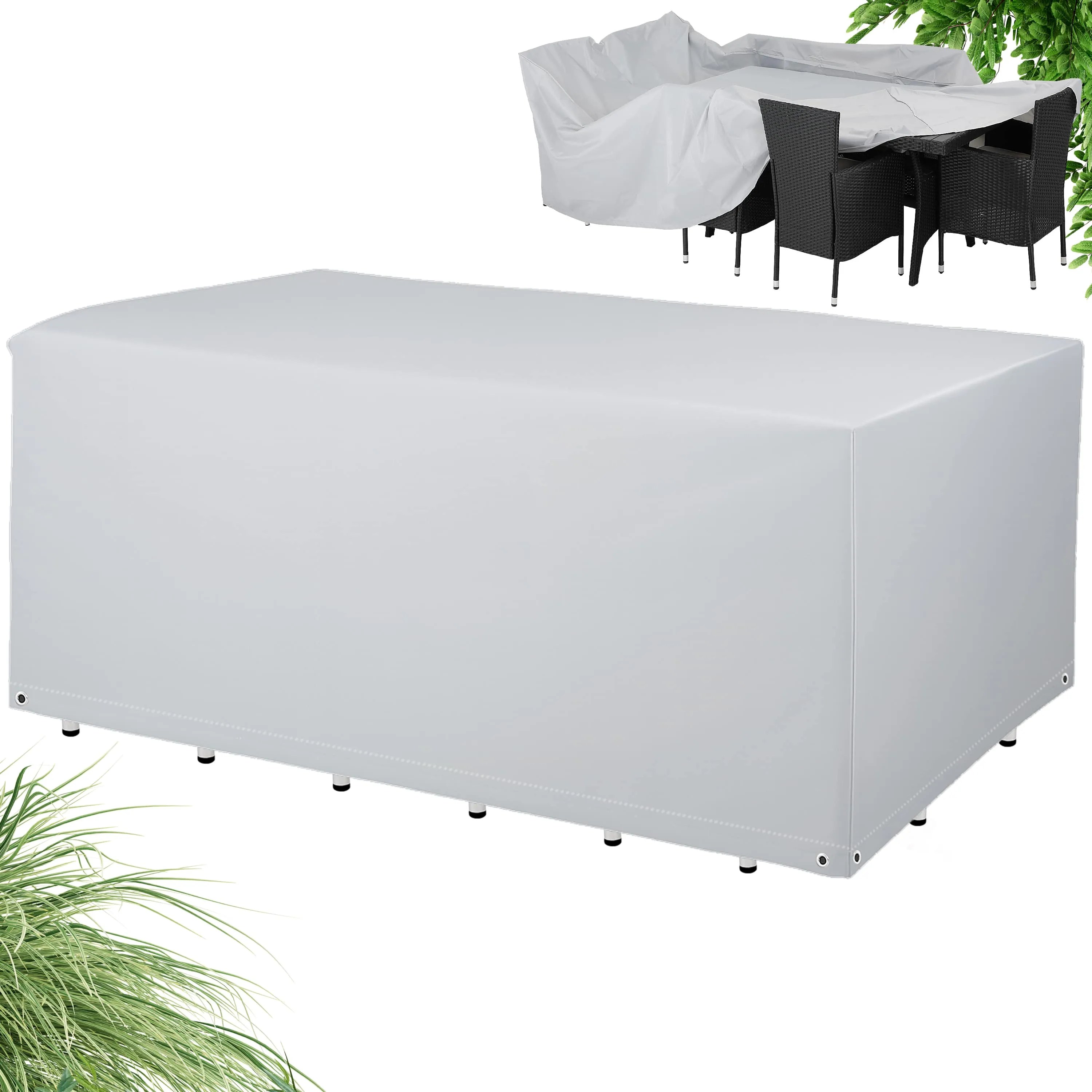 Abdeckung Sitzgarnitur Silber 308x138x89cm Abdeckung Sitzgarnitur Silber 308x138x89cm