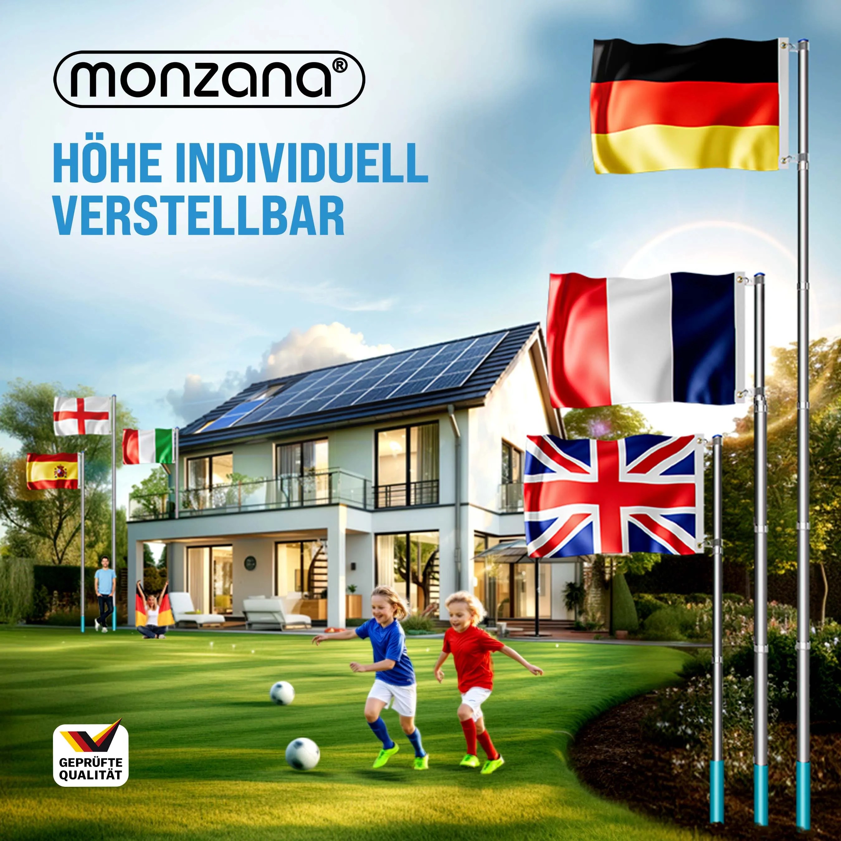 Fahnenmast Alu 630cm inkl Deutschland-Flagge – Bild 2