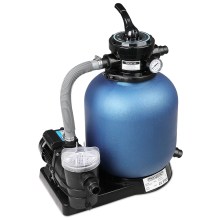 Sandfilteranlage Pool 11000 L/h mit Vorfilter 4-Wege Ventil Sandfilteranlage Pool 11000 L/h mit Vorfilter 4-Wege Ventil