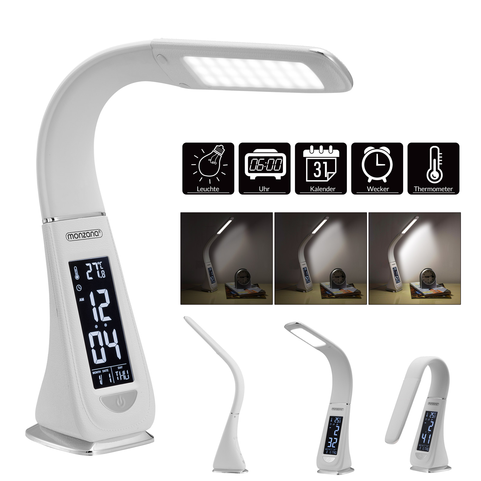 LED Schreibtischlampe Lilly Weiß – Bild 2