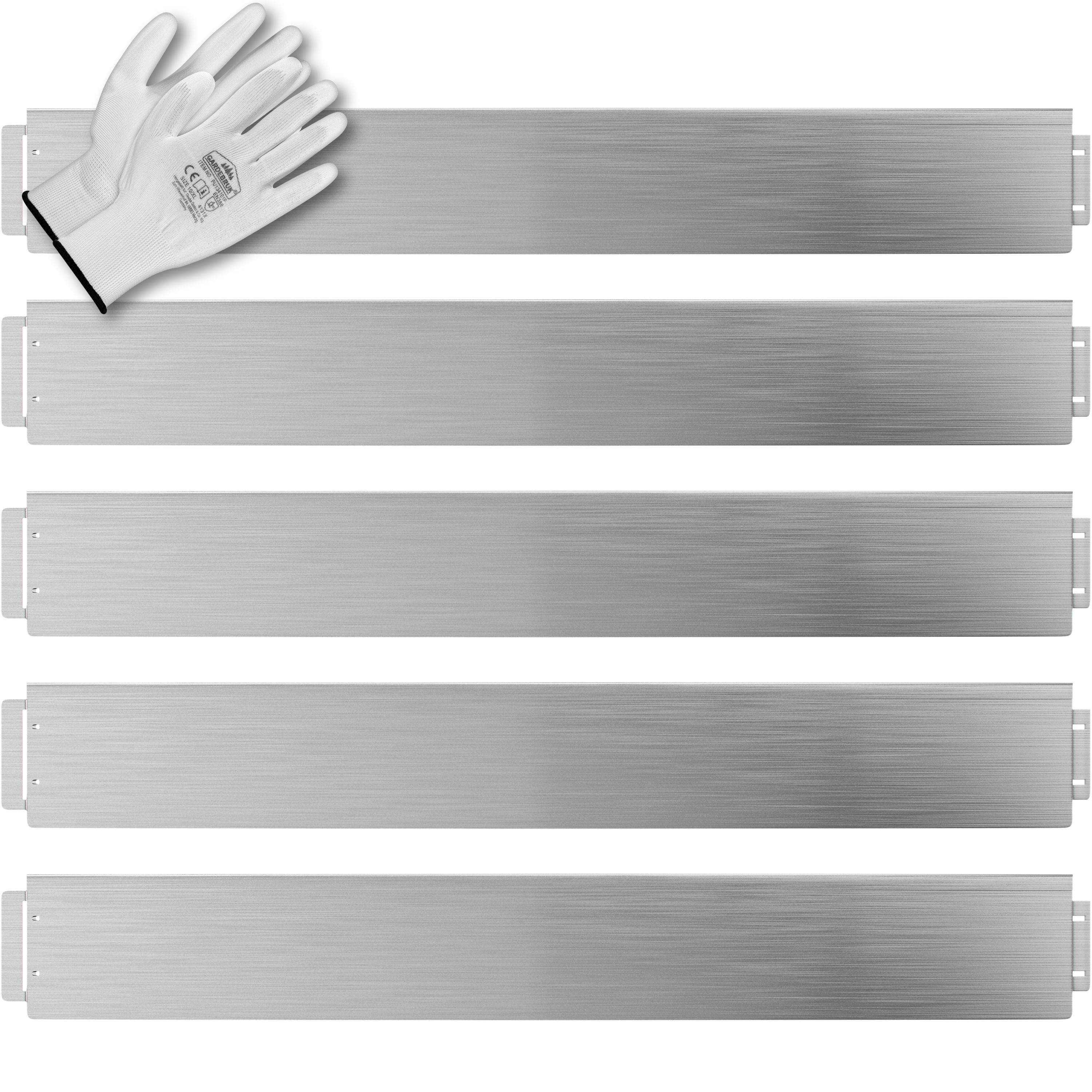 Beeteinfassung 5er-Set Silber Metall 5mx14cm – Bild 2