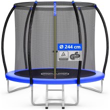 Trampolin Ø244cm Sicherheitsnetz innen TÜV GS Trampolin Ø244cm Sicherheitsnetz innen TÜV GS