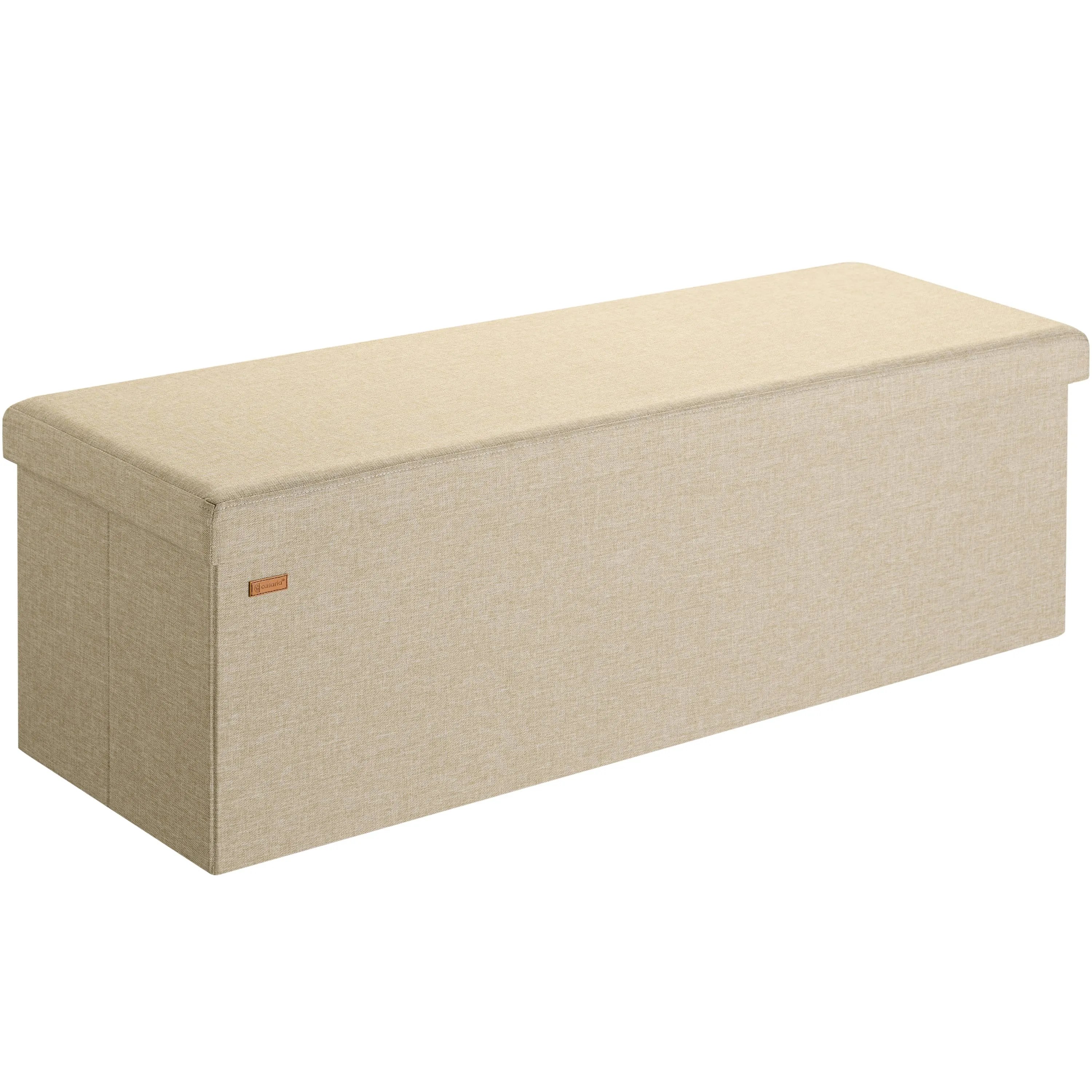 Sitzbank Beige 115x38x38cm MDF faltbar Sitzbank Beige 115x38x38cm MDF faltbar
