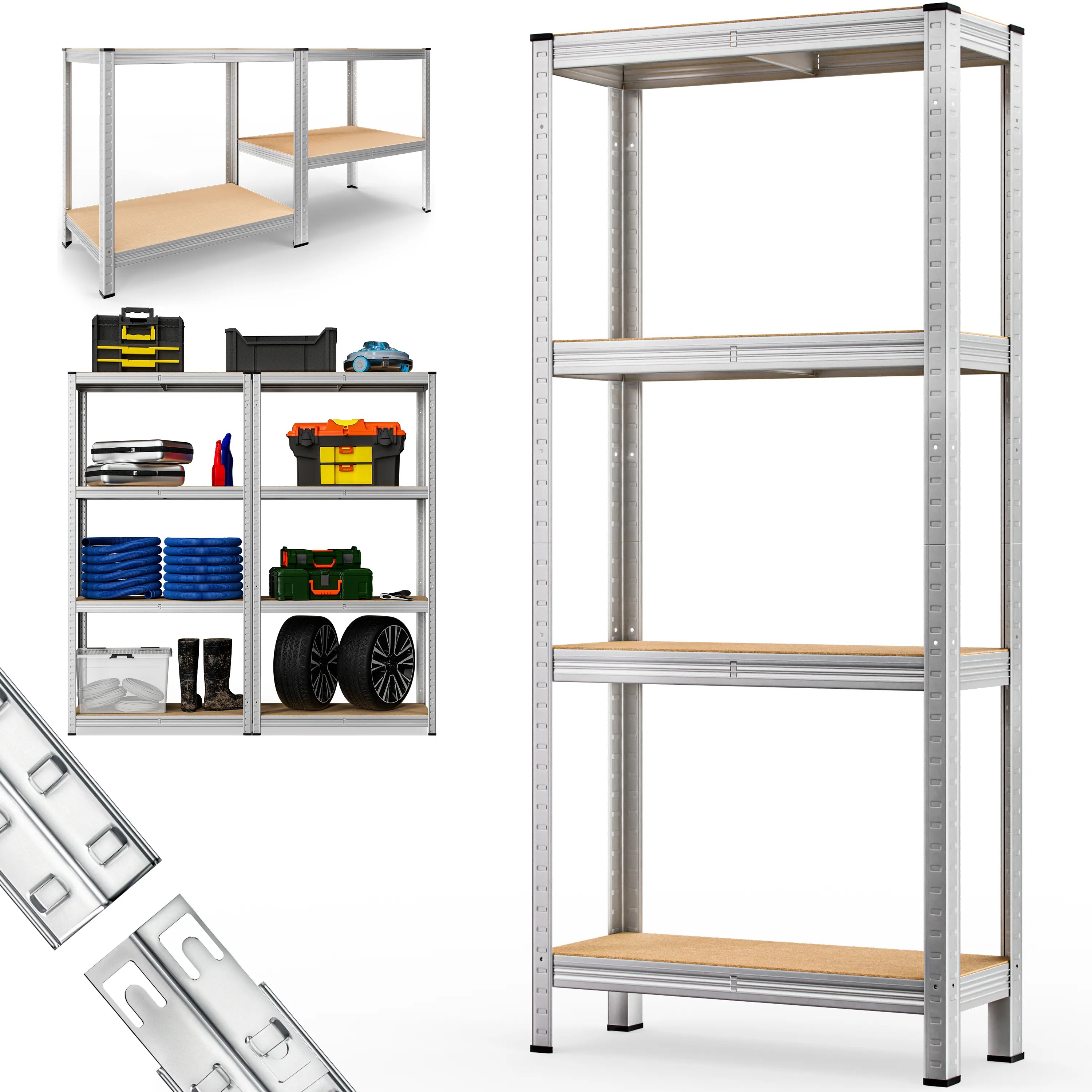 Schwerlastregal 170x75x30cm verzinkt 280kg Schwerlastregal 170x75x30cm verzinkt 280kg