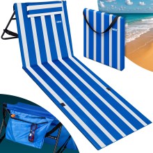 Strandmatte Blau/Weiß 158x56x46cm gepolstert Strandmatte Blau/Weiß 158x56x46cm gepolstert