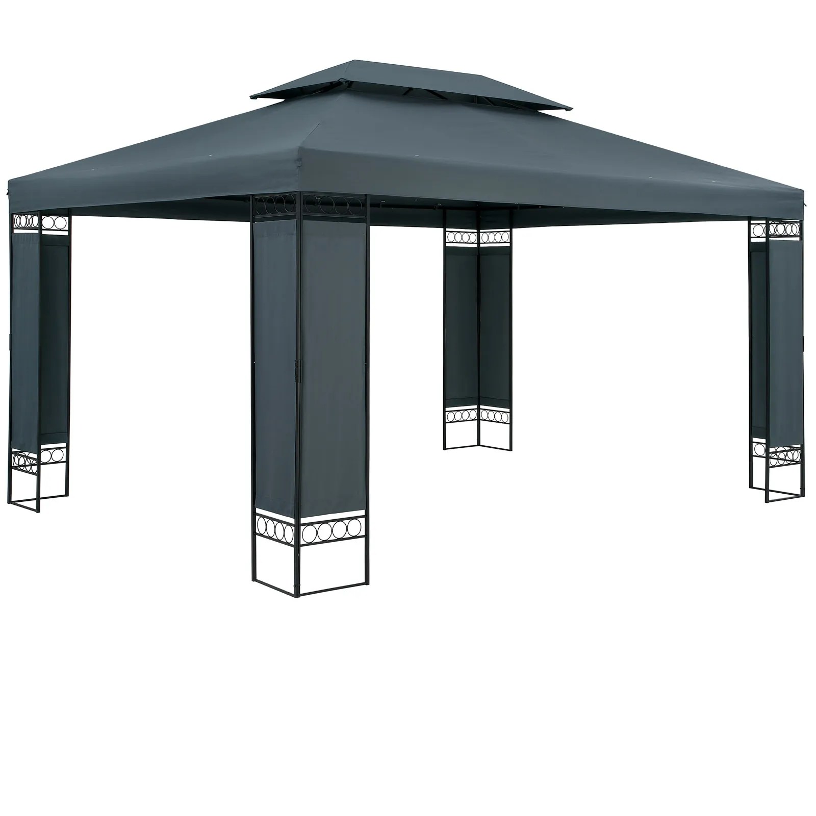 Pavillon Elda Anthrazit XXL 3x4m UV-Schutz 50+ Pavillon Elda Anthrazit XXL 3x4m UV-Schutz 50+