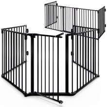 Kaminschutzgitter 2er-Set Schwarz Stahl 306x76,5cm Kaminschutzgitter 2er-Set Schwarz Stahl 306x76,5cm