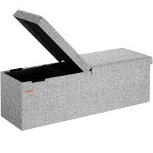 Sitzbank Hellgrau 115x38x38cm mit Klappdeckel Sitzbank Hellgrau 115x38x38cm mit Klappdeckel