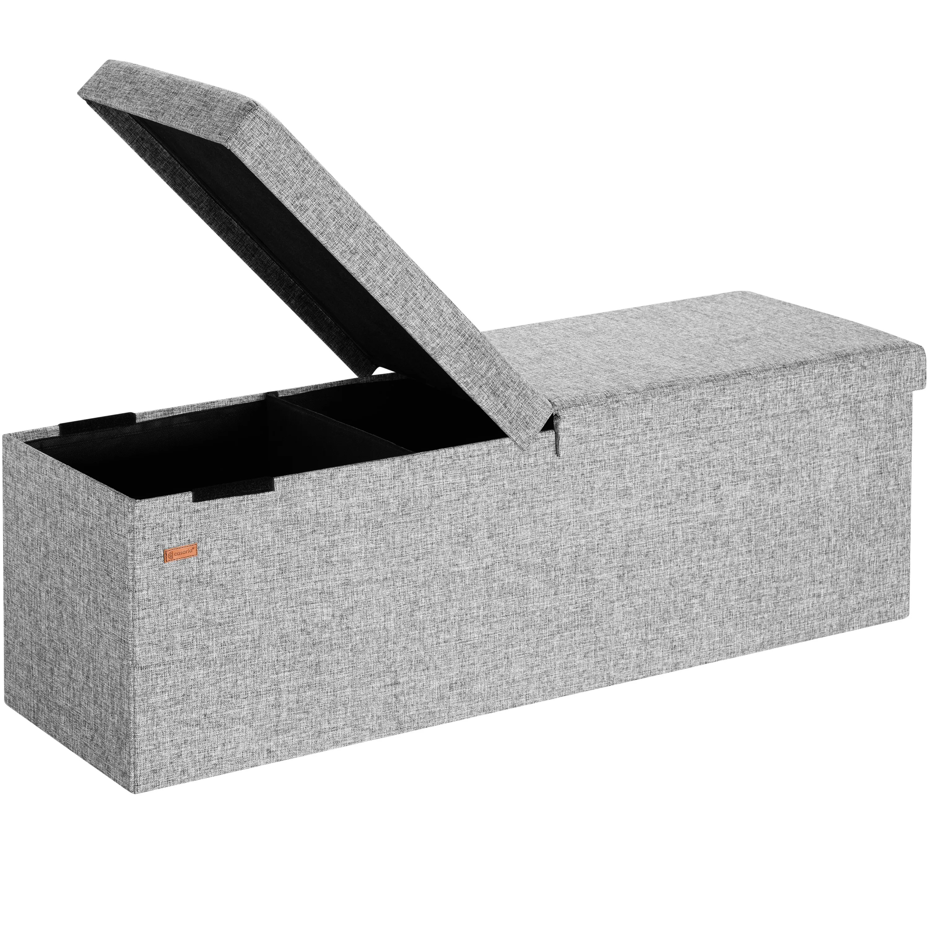 Sitzbank Hellgrau 115x38x38cm mit Klappdeckel Sitzbank Hellgrau 115x38x38cm mit Klappdeckel