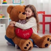 Plüschtier Teddybär XL Braun inkl Herzkissen Plüschtier Teddybär XL Braun inkl Herzkissen