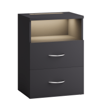 Nachttisch Jamie Anthrazit 55x40x28cm Nachttisch Jamie Anthrazit 55x40x28cm