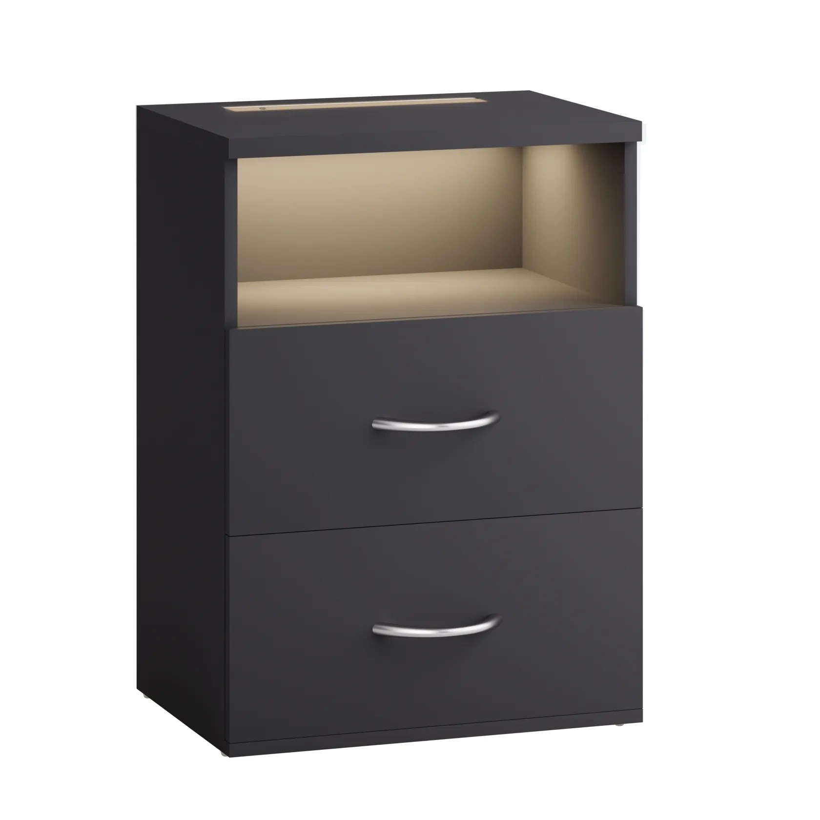 Nachttisch Jamie Anthrazit 55x40x28cm Nachttisch Jamie Anthrazit 55x40x28cm