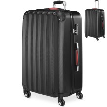 Hartschalenkoffer XL Rollen 360º Reisekoffer 90L Schwarz ABS Hartschalenkoffer XL Rollen 360º Reisekoffer 90L Schwarz ABS
