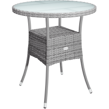 Polyrattan-Tisch Grau rund Ø60cm Polyrattan-Tisch Grau rund Ø60cm