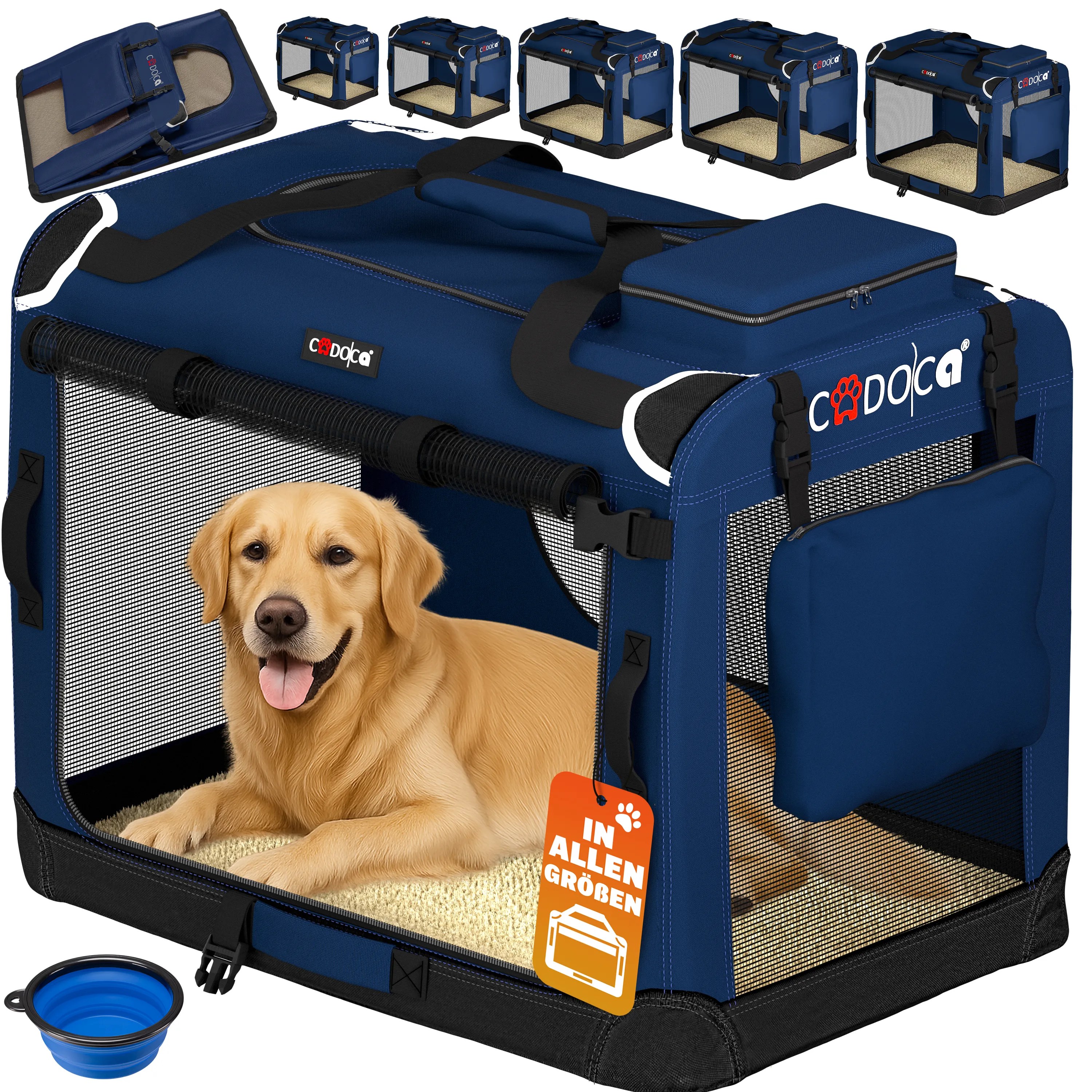 Hundebox faltbar XXXL 101x70x70cm Blau Hundebox faltbar XXXL 101x70x70cm Blau