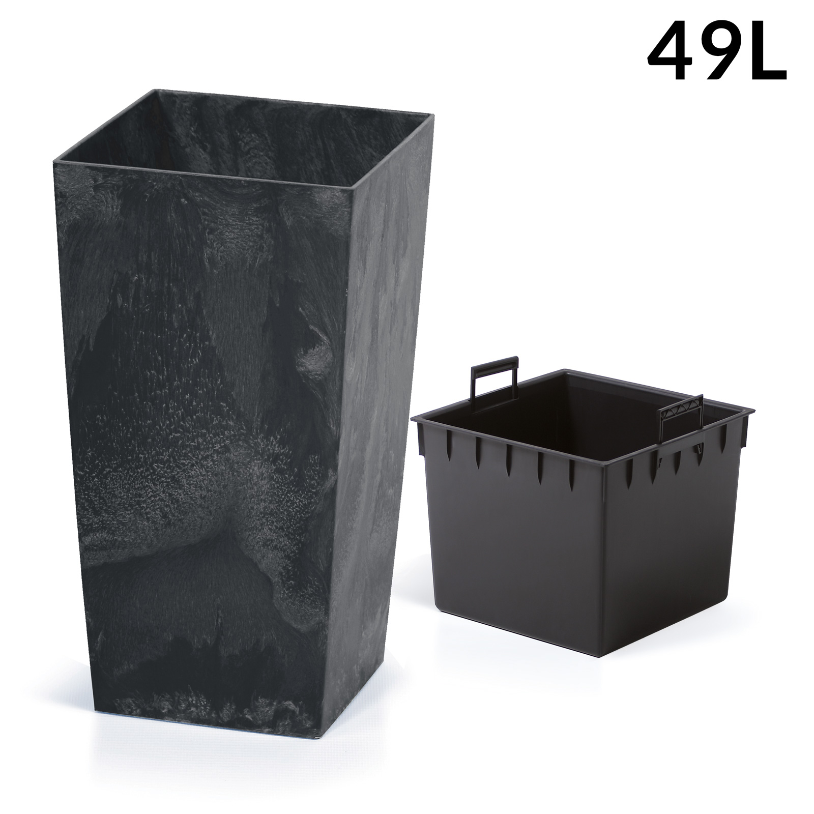 Blumentopf Betonoptik Anthrazit 49L – Bild 2