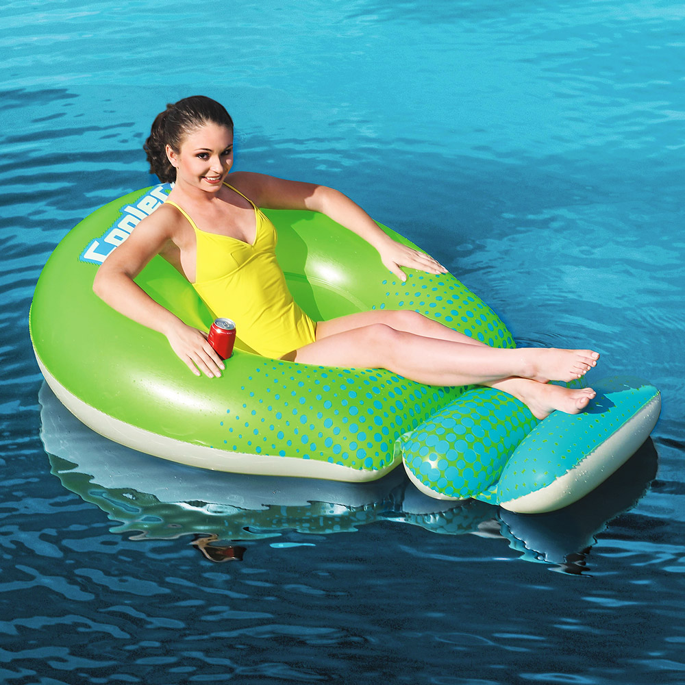 Bestway Schwimmliege Grün-Blau mit Netz – Bild 2