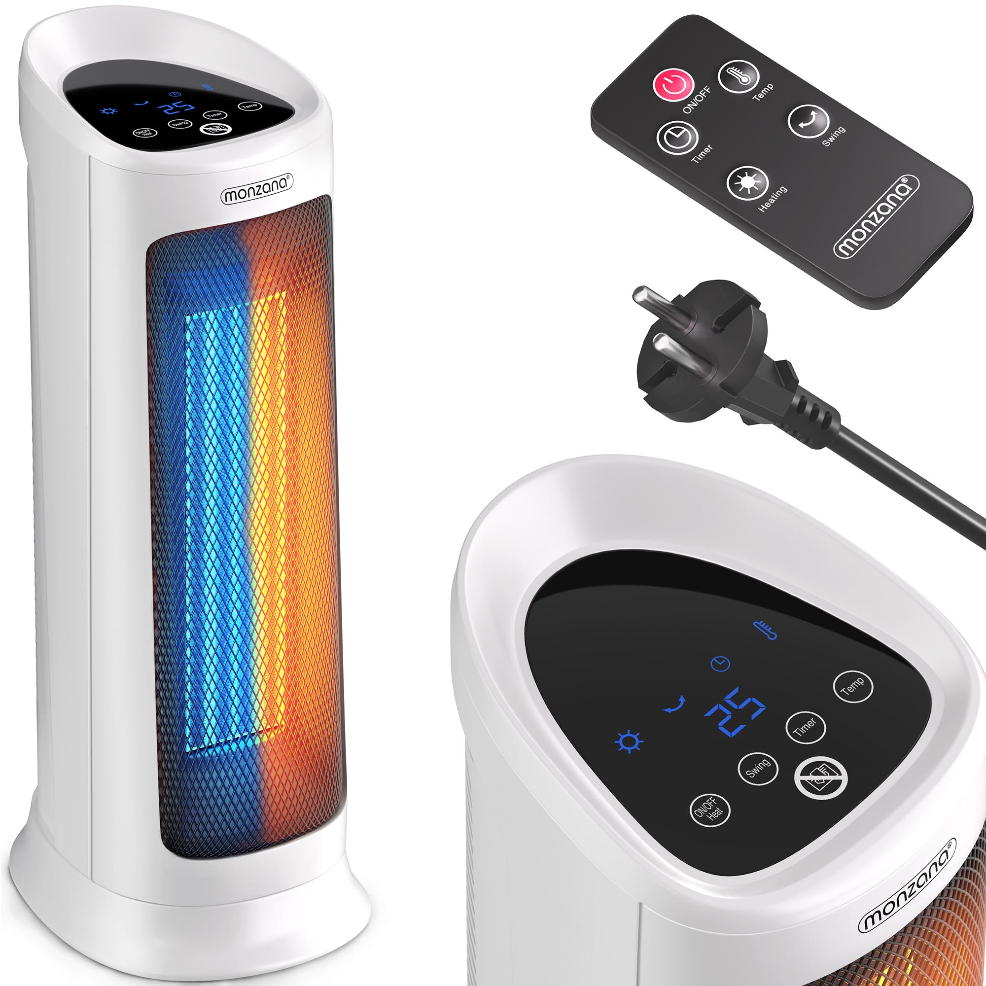 Heizlüfter MZKH2200 Weiß Keramik 2000W – Bild 2