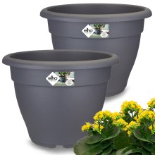 Blumentopf 2er-Set Anthrazit 29x22cm 7,1L Blumentopf 2er-Set Anthrazit 29x22cm 7,1L