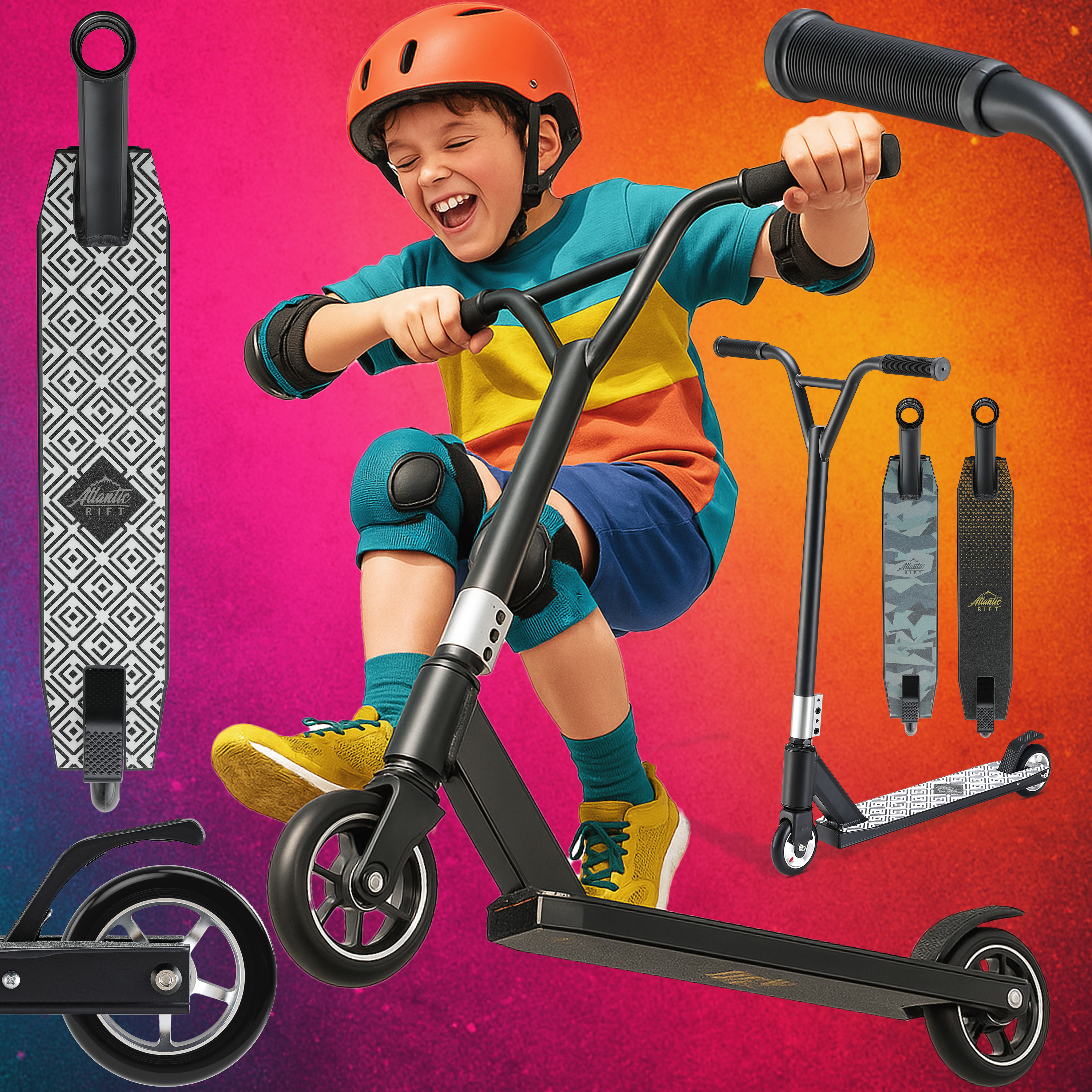Stuntscooter Tundra Premium Schwarz/Weiß – Bild 2