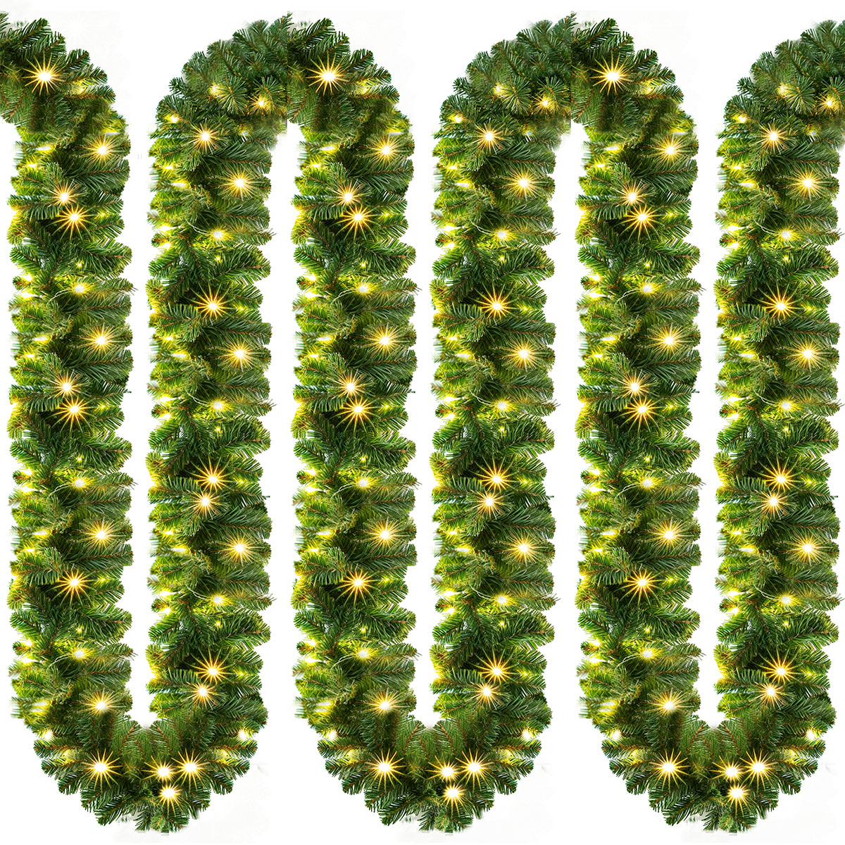 Weihnachtsgirlande 5m 2er-Set In-/Outdoor – Bild 2