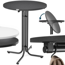 Stehtisch Grau Ø70x110cm klappbar Outdoor höhenverstellbar bis 100kg Stehtisch Grau Ø70x110cm klappbar Outdoor höhenverstellbar bis 100kg