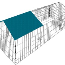 Kaninchen-Freilaufgehege Grün 180x75x75cm Sonnenschutz Kaninchen-Freilaufgehege Grün 180x75x75cm Sonnenschutz