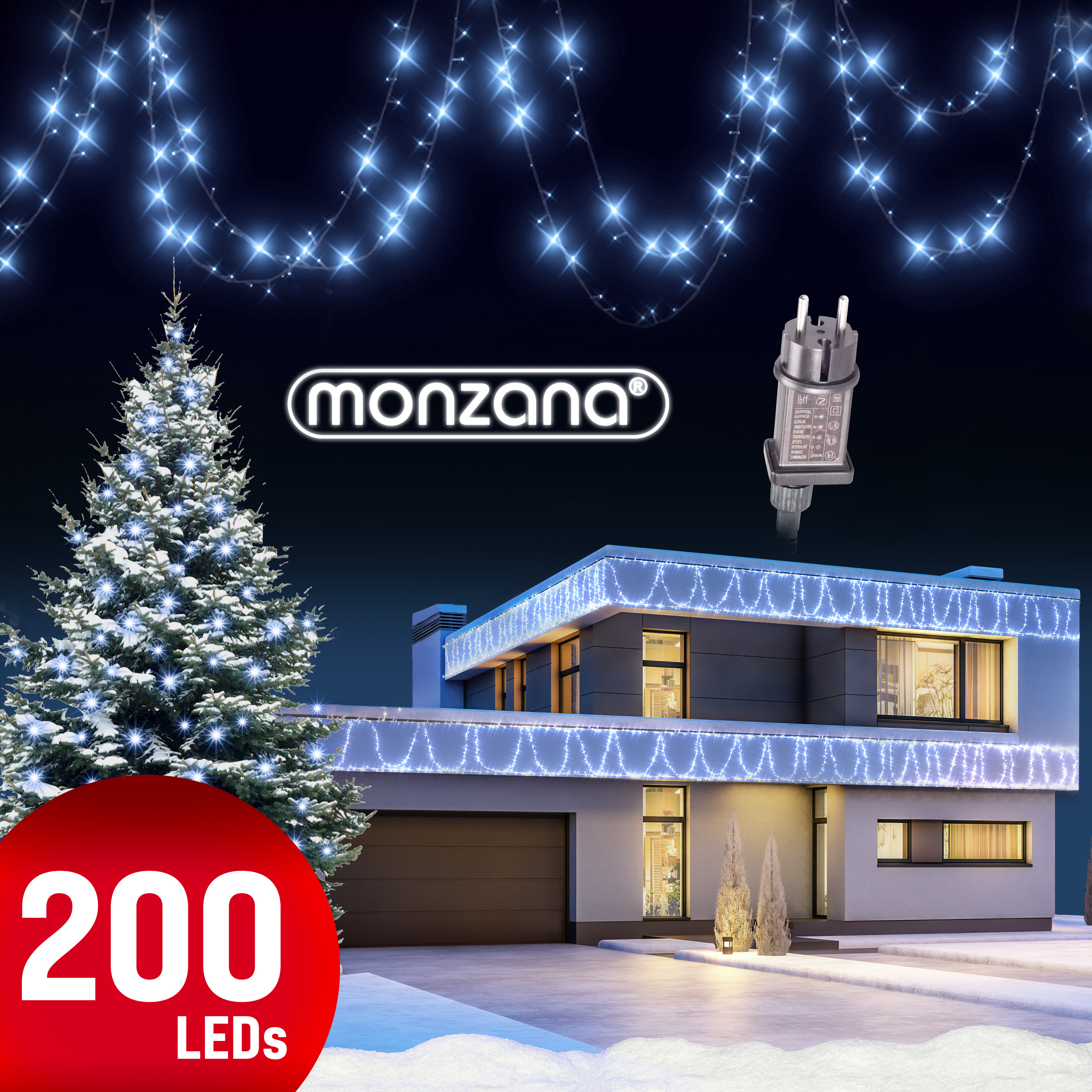 Lichterkette Weihnachten Kaltweiß 20m – Bild 2