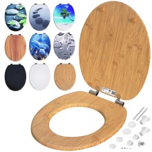 Toilettensitz Bambus mit Absenkautomatik MDF Toilettensitz Bambus mit Absenkautomatik MDF