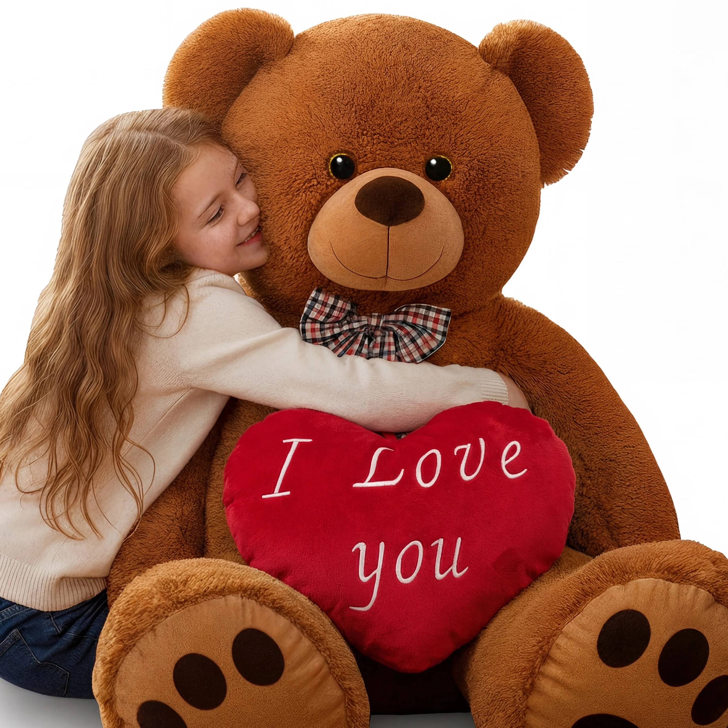 Plüschtier Teddybär Braun 175cm inkl Herzkissen Plüschtier Teddybär Braun 175cm inkl Herzkissen