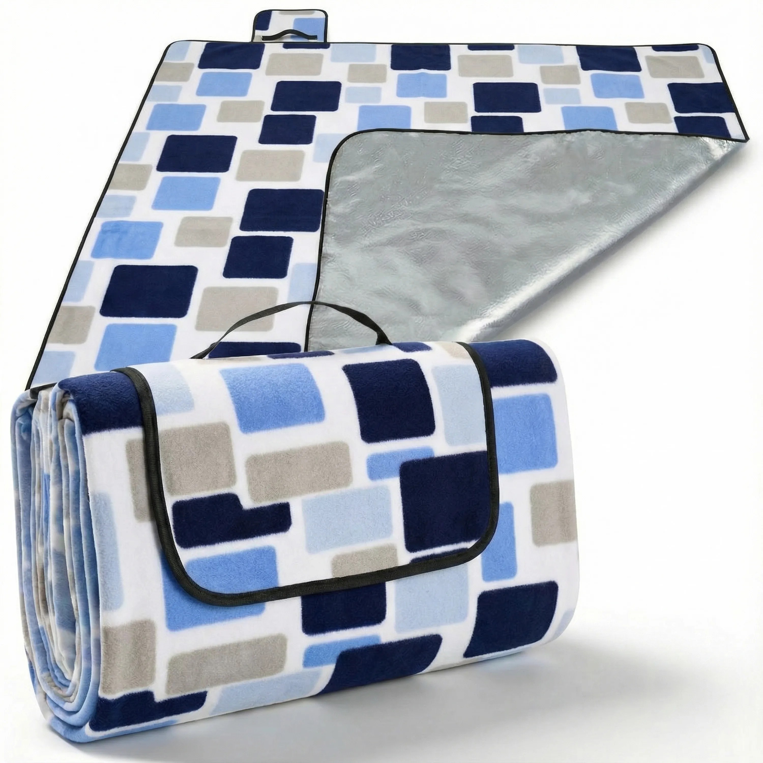 Picknickdecke Quadrate/Blau 2x2m Picknickdecke Quadrate/Blau 2x2m