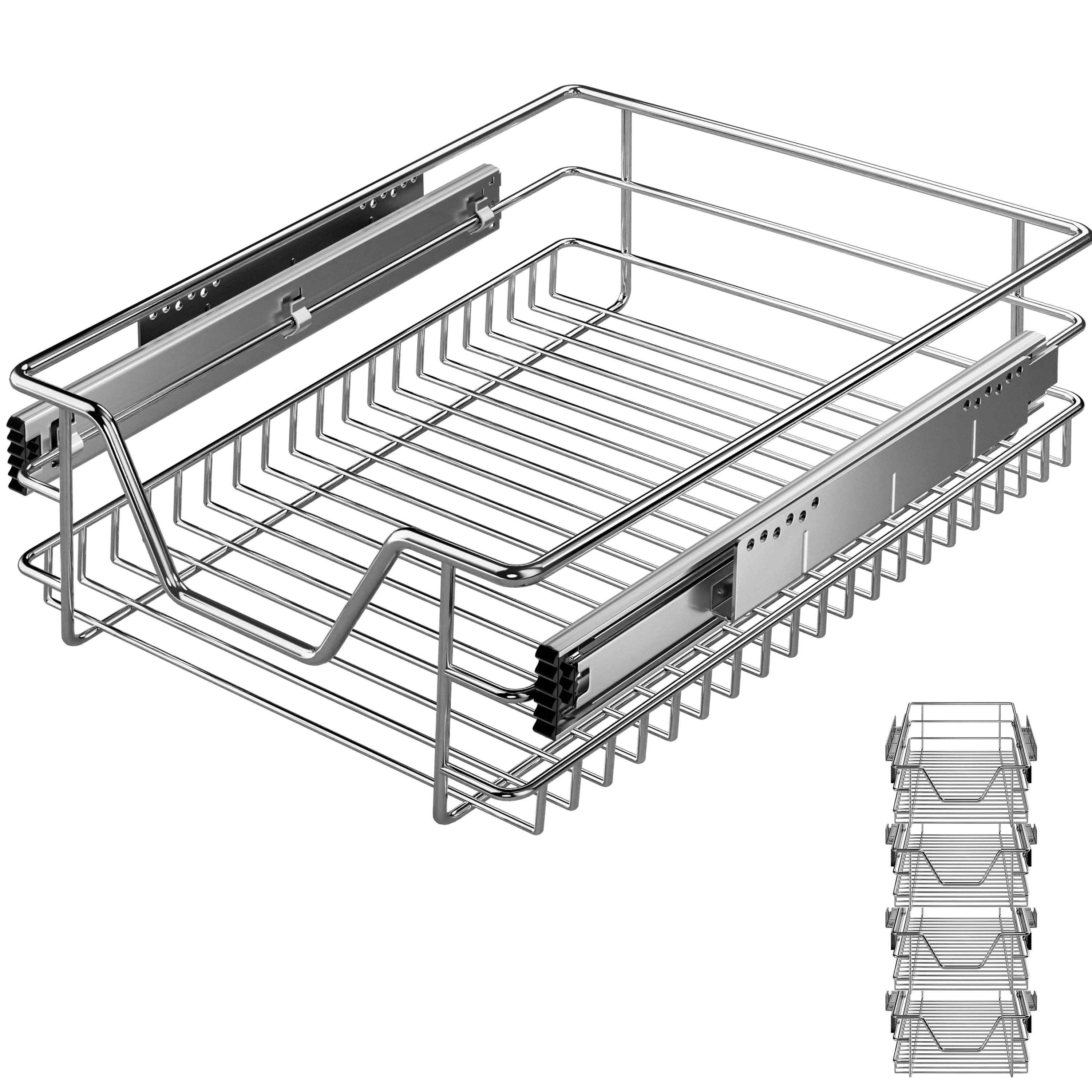 Teleskopschublade 4er-Set 40cm Schrankbreite Außenmaß Teleskopschublade 4er-Set 40cm Schrankbreite Außenmaß
