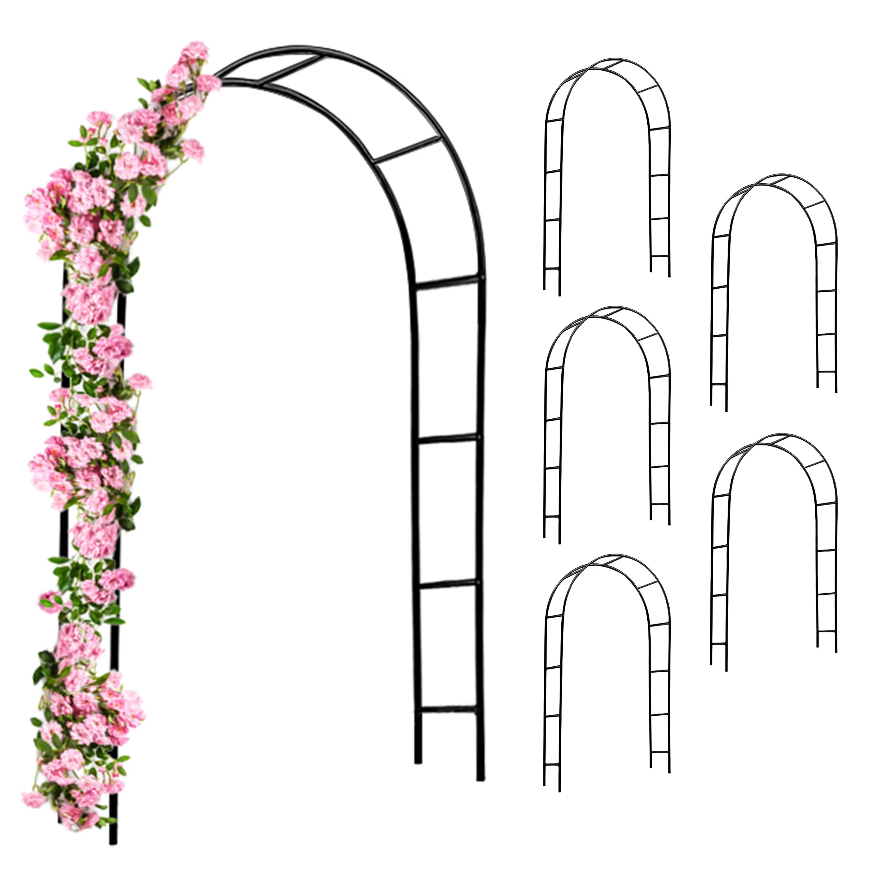 Rosenbogen 6er-Set Schwarz 240x37x140cm Rosenbogen 6er-Set Schwarz 240x37x140cm