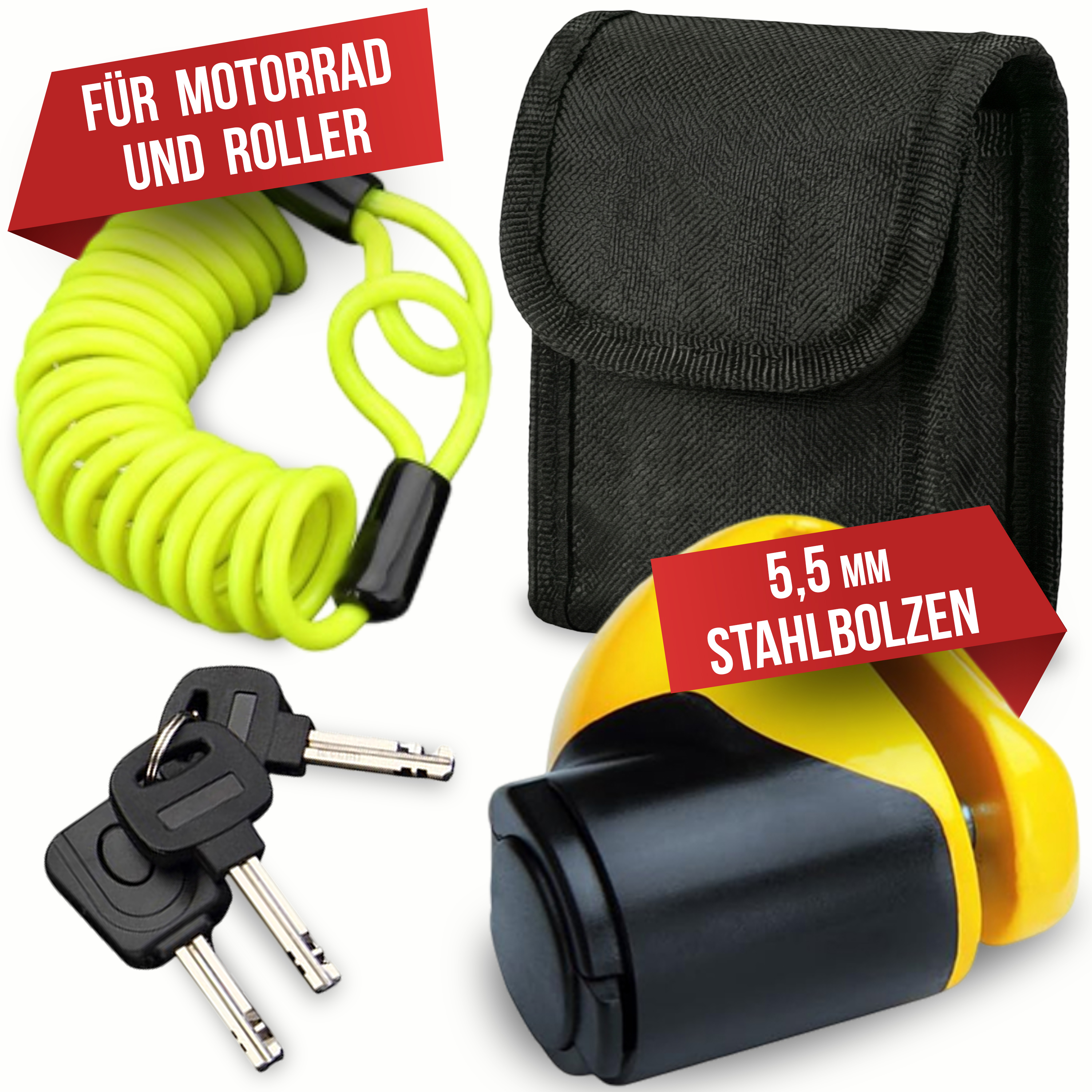 Bremsscheibenschloss-Set für Motorrad – Bild 2