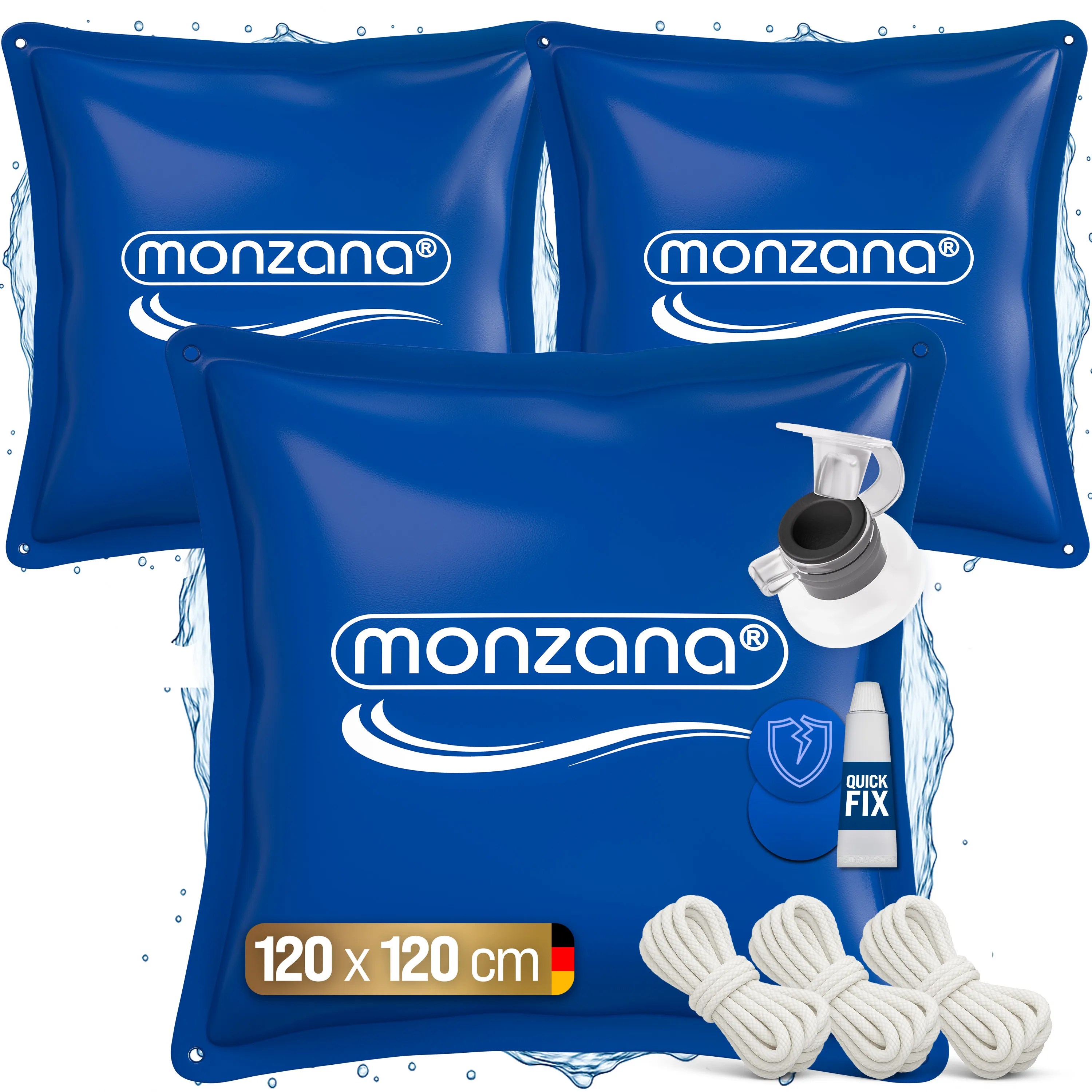 Poolkissen 3er-Set Blau 120x120cm -20°C Poolkissen 3er-Set Blau 120x120cm -20°C