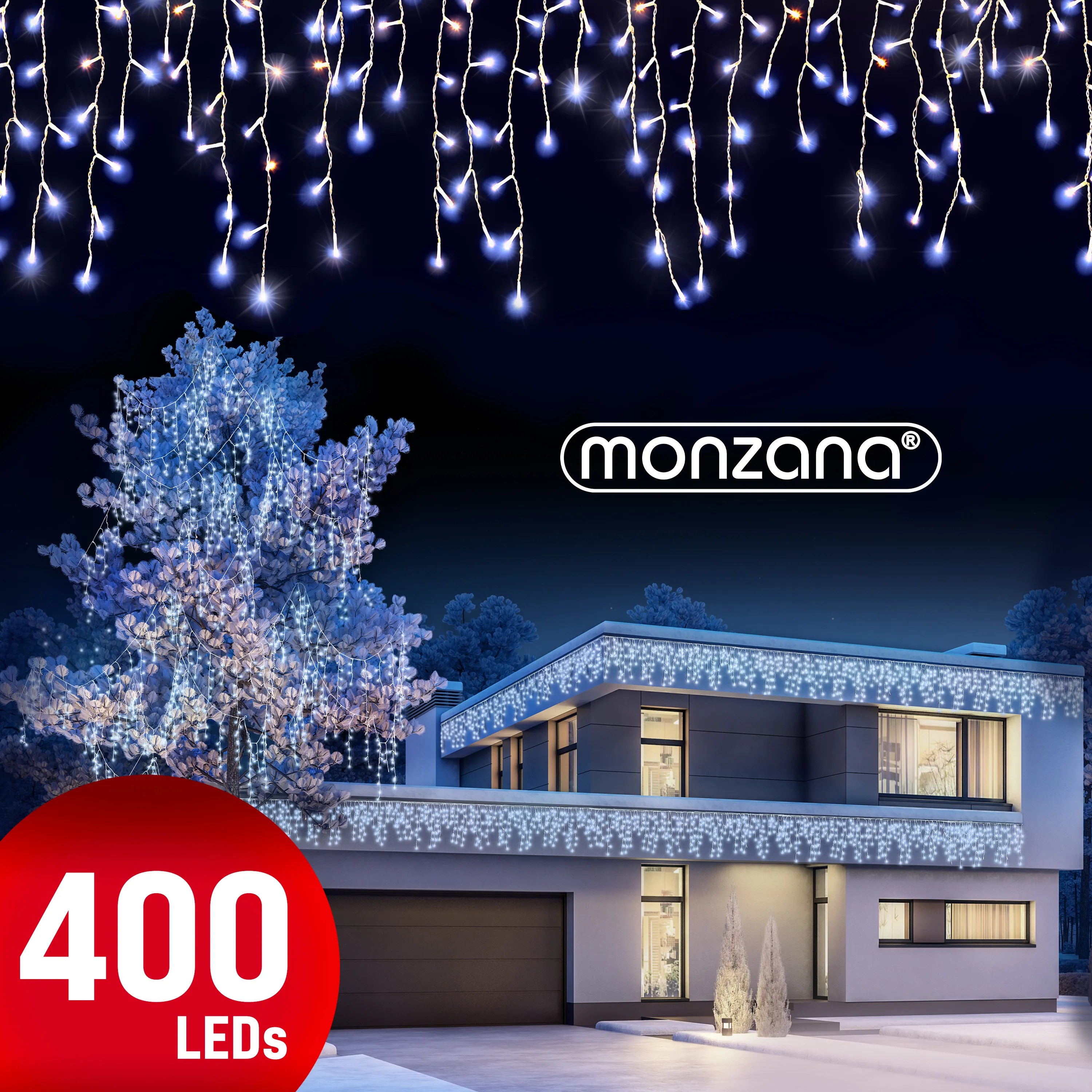 Regenlichterkette LED Weihnachten Kaltweiß 15m Regenlichterkette LED Weihnachten Kaltweiß 15m