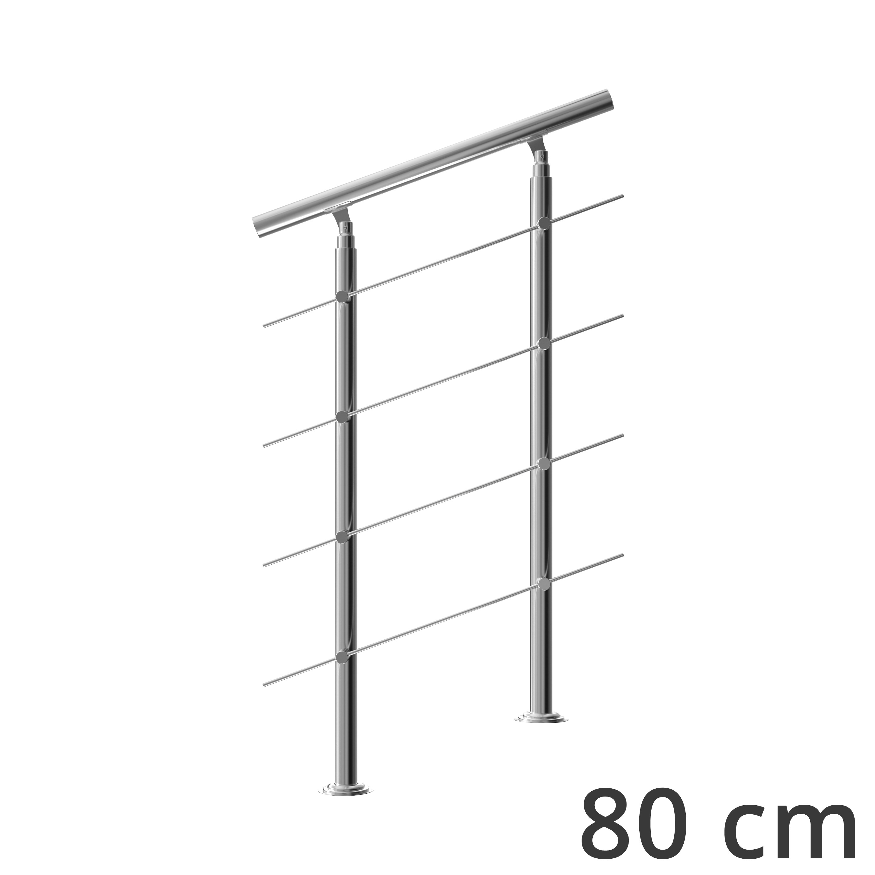 Treppengeländer Edelstahl 80cm 4 Streben – Bild 2