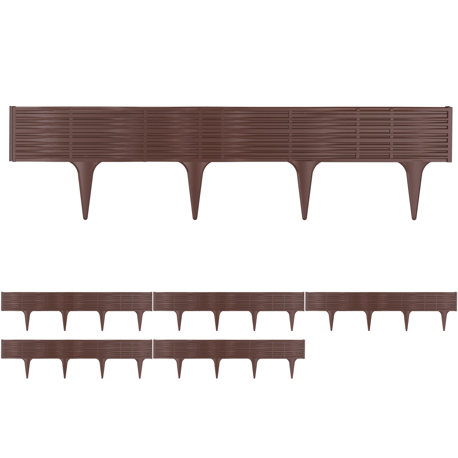 Beeteinfassung 4er-Set Braun 15,6m Beeteinfassung 4er-Set Braun 15,6m