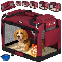 Hundebox faltbar L 70x52x50cm Dunkelrot Hundebox faltbar L 70x52x50cm Dunkelrot