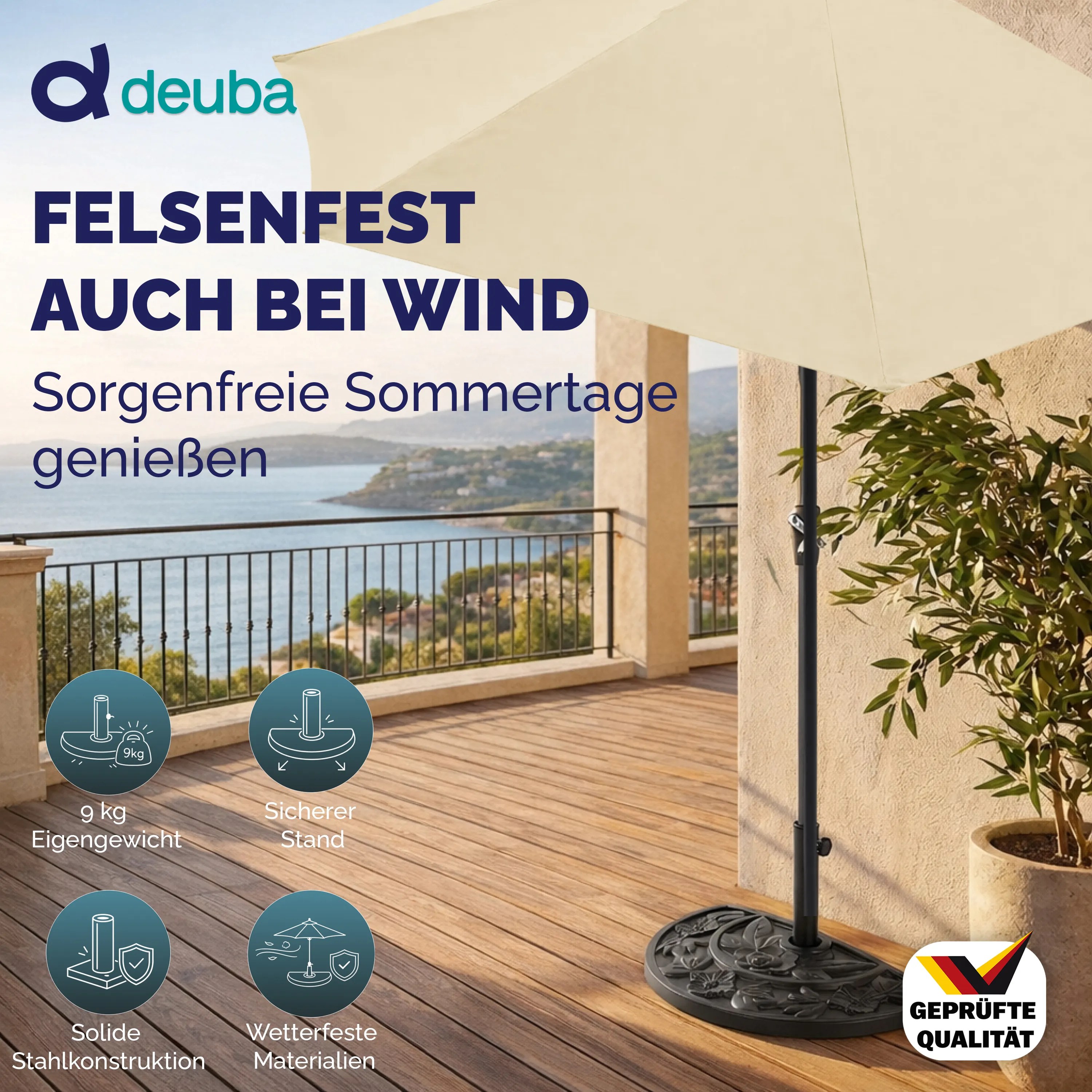 Schirmständer für Terrassen-Sonnenschirm – Bild 2