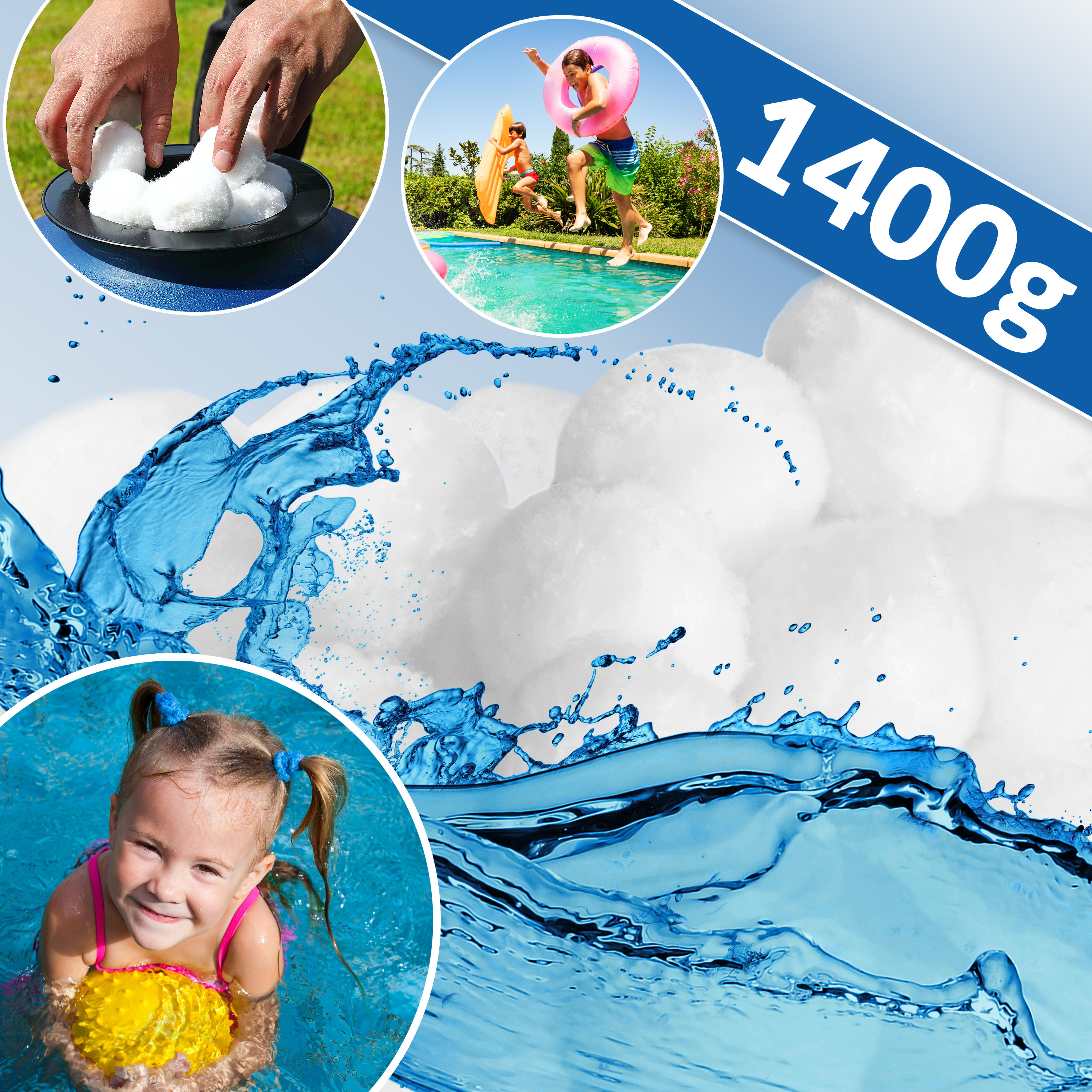 Filterbälle für Sandfilterpumpen 1,4kg – Bild 2