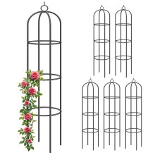Rosensäule 6er-Set Schwarz 200x40cm Rosensäule 6er-Set Schwarz 200x40cm