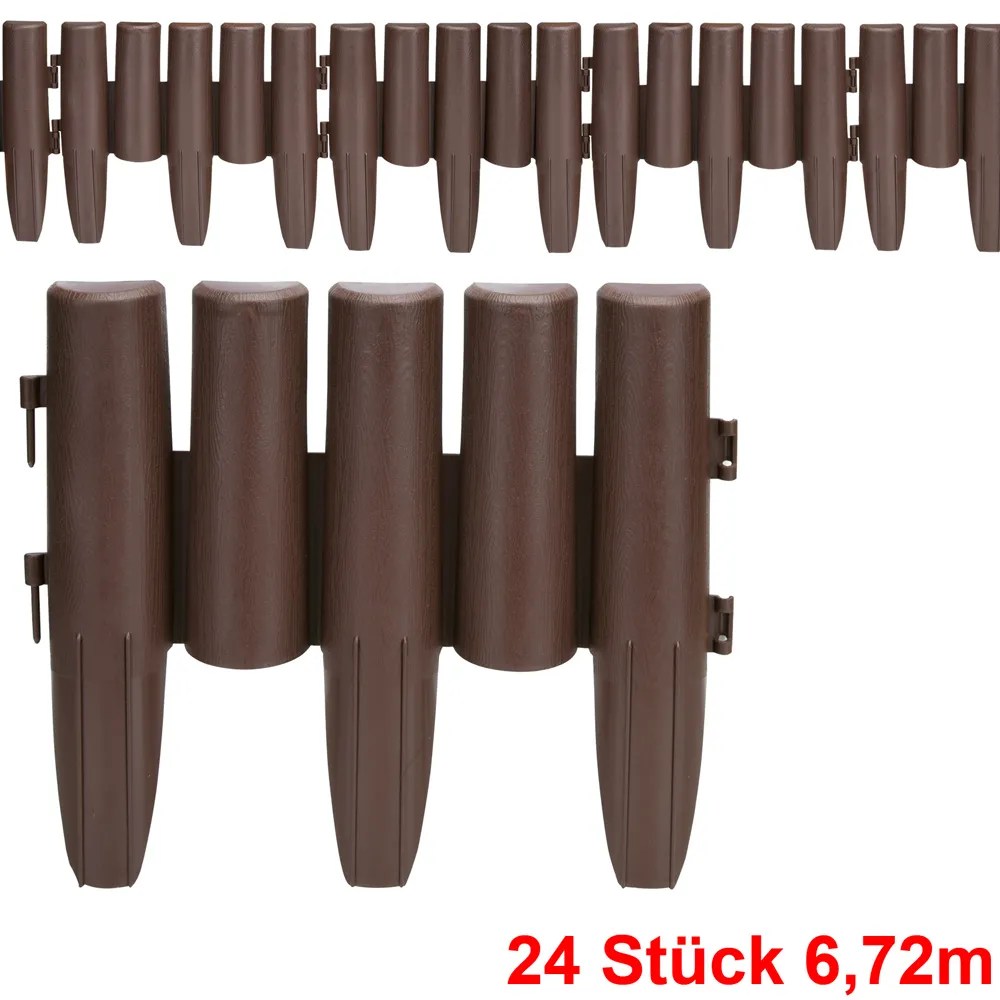 Beeteinfassung 3er-Set Braun 6,72m Beeteinfassung 3er-Set Braun 6,72m
