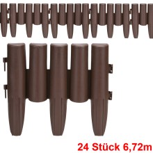 Beeteinfassung 3er-Set Braun 6,72m Beeteinfassung 3er-Set Braun 6,72m
