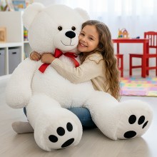 Plüschtier Teddybär XL Weiß 100cm Plüschtier Teddybär XL Weiß 100cm