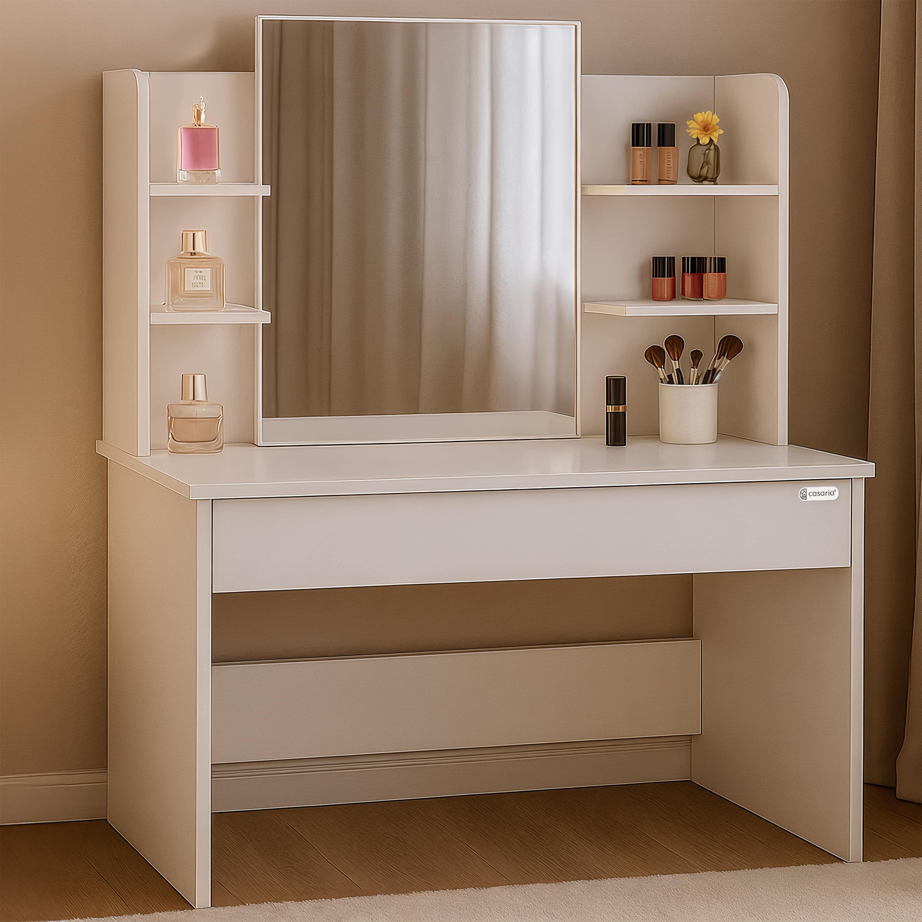 Schminktisch Lucia Weiß 140x110x40cm – Bild 2