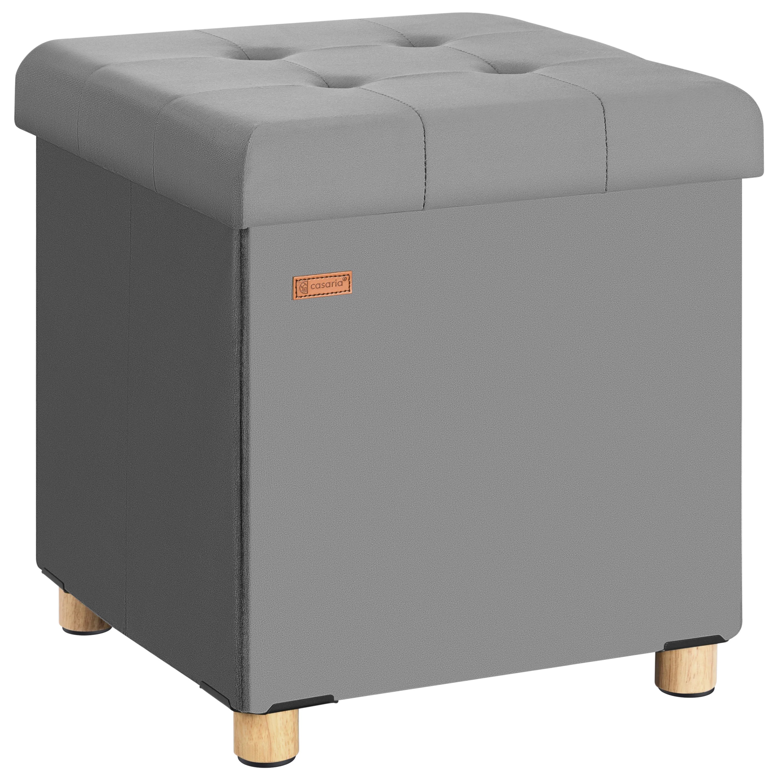 Sitzhocker Anthrazit Samt 42x38x38cm faltbar Sitzhocker Anthrazit Samt 42x38x38cm faltbar