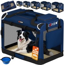 Hundebox faltbar XL 82x58x58cm Blau Hundebox faltbar XL 82x58x58cm Blau