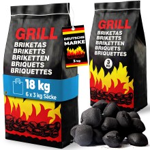 Holzkohlebriketts 6er-Set je 3kg Holzkohlebriketts 6er-Set je 3kg
