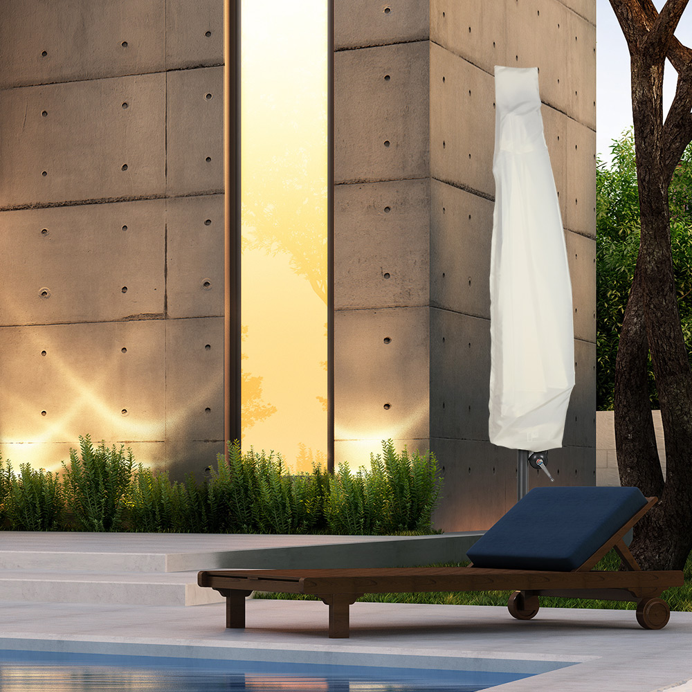 Abdeckung Ampelschirm Sonnenschirm Beige 3,5m – Bild 2